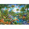 Schmidt 58611 - Puzzle da 1000 pezzi, paradiso dell'isola, Michael Fishel, in cartone erboso