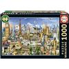 Educa - Il puzzle per adulti da 1000 pezzi più piccolo al mondo | Simboli dell'Europa in miniatura. Include colla Fix Puzzle. Misure: 30 x 46 cm. Dai 14 anni (20248)