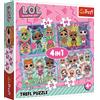 Trefl - L.O.L. Surprise, Incontrare le Bambole - Puzzle 4in1, 4 Puzzle, da 35 a 70 Pezzi - Puzzle per Piccoli Fan delle Bambole LOL, Diversi Gradi di Difficoltà, Divertimento, per Bambini dai 4 Anni
