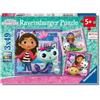 Ravensburger - Gabby's Dollhouse, Puzzle 5+ Anni, Con 3 Puzzle Da 49 Pezzi | Include 3 puzzle da 49 pezzi di Gabby's Dollhouse, giochi educativi e divertenti, ideali per il tempo libero dai 5 anni.