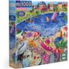 Eeboo - Puzzle 1000 pezzi Pranzo in riva al mare - Puzzle per adulti 1000 pezzi in cartone - Dimensioni 58,5 cm x 58,5 cm