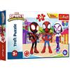 Trefl - Spidey and his Amazing Friends, Le Avventure di Spiday e Amici - Puzzle 30 pezzi - Puzzle Colorati con Gli Eroi delle Fiabe Marvel, Spidey e Super Buddies, intrattenimento Creativo