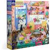 eeBoo - Pink Kitchen Adulti Cartone Riciclato-Puzzle 1000 Pezzi La Cucina Rosa-PZTPNK
