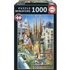 Educa - Il puzzle per adulti da 1000 pezzi più piccolo al mondo | Gaudi, miniatura del collage. Include colla Fix Puzzle. Misure: 30 x 46 cm. Dai 14 anni (20376)