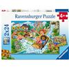 Ravensburger Puzzle per bambini Ravensburger 12004258 - parco divertimenti - 2 puzzle allegri e colorati, ciascuno con 24 pezzi, per bambini dai 4 anni in su