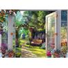Schmidt 59592 Dominic Davison-View of The Enchanted Garden Premium Quality Jigsaw Puzzle, Multicolour