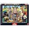 Educa - Puzzle 1000 pezzi Selfies: Foto di Classe | Puzzle animali divertenti | Misura 68x48 cm | Per adulti 14+ (15517)