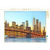 CALVENDO Puzzle Brooklyn Bridge, East River e Skyline di Downtown Manhattan 1000 pezzi Lege dimensioni 64 x 48 cm foto Puzzle di Großkopf Rainer