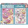 Educa - Puzzle per bambini da 500 pezzi | Hello Kitty e amici con le ciambelle | Dimensioni: 34 x 48 cm | Età 11+ (20587)