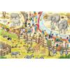 Schmidt 56582 Divertimento allo Zoo, puzzle per bambini con 3x48 pezzi