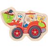 goki 57345 - Puzzle per escavatori a Pala, 6 Pezzi robusti in Legno, Piacevole al Tatto, Perfetto per Piccoli Appassionati di escavatori