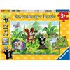 Ravensburger, Puzzle 2x12, 2 puzzle da 12 pezzi, per bambini a partire dai 3 anni, Dimensione Puzzle: 26x18 cm, Dimensione scatola: 28x19x4 cm, Festa in Giardino