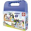 Educa - Set di due puzzles con 48 pezzi dei personaggi Bluey | Presentato in una valigia magnifica per mantenerli. Consigliamo da 5 6 7 8 anni (19831)