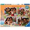 Ravensburger Puzzle per bambini Ravensburger 12004126 - Moana 2: Adventures in Oceania - Puzzle da 4 pezzi da 100 pezzi in una scatola, per gli amici dei puzzle e i fan della Disney dai 5 anni in su