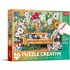 Trefl - Creative - Cat Orangery - Puzzle da 500 pezzi - Puzzle fai da te, da colorare, intrattenimento creativo, per adulti e bambini dai 10 anni in su