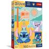 Trefl - Stitch sull'onda - 160 pezzi - Puzzle colorati con i personaggi della fiaba, da comporre, poster esclusivo incluso, divertimento creativo per bambini dai 6 anni in su