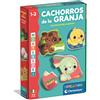 Clementoni - Montessori, Cuccioli della Fattoria, Set di 8 Puzzle Progressivi per Neonati, età 1-3 Anni, Materiali Sostenibili, Made in Italy, 55639