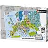 Nathan - Puzzle per bambini - 150 pezzi - Mappa dell'Europa - Ragazze o ragazzi a partire dai 7 anni - Puzzle di alta qualità - Cartone spesso e resistente - Cartografia - 86835
