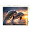 CALVENDO Puzzle a due delfini al tramonto | 1000 pezzi Lege-Dimensioni 64 x 48 cm Puzzle fotografico per ore felici