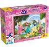 Liscianigiochi, foglio di gioco Disney Puzzle PDF Supermaxi 108 Princess Tit 2, Rainbow World, 74181, multicolore