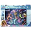 Ravensburger - Puzzle 100 Pezzi XXL: Mermaid Magic, Puzzle Bambini 6 Anni, 49 x 36 cm, Regalo Bambina 6 Anni E Bambino