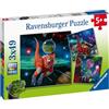 Ravensburger 051274 Dinosauri nello Spazio, Puzzle 3x49 Pezzi per Bambini, Età Raccomandata 5+
