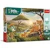 Trefl - The Treflik Family, Inspired By Nature - Ghepardi - 100 pezzi - Puzzle colorati con personaggi delle fiabe, intrattenimento creativo, divertimento per bambini dai 5 anni in su