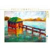 CALVENDO Schimmack Michaela - Puzzle da 1000 pezzi, soggetto: cabina di barca sul lago di cottura (guazzo e pastello), dimensioni 64 x 48 cm