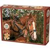 Cobble Hill 3848017 - Puzzle per bambini con 275 pezzi, con poster puzzle, per bambini dai 9 anni in su, motivo: cavalli