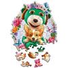 Trefl - Puzzle in Legno Originali: The Treflik Family, Gli allegri Trefliki - 50 Pezzi, Wood Craft Junior, Forme irregolari, 10 figure, puzzle moderno, divertente per bambini dai 5 anni