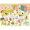 Nathan - Puzzle per bambini - 30 pezzi - Un giorno a scuola - Bambina o bambino a partire da 4 anni - Puzzle di alta qualità - Cartone spesso e resistente - Craft - 86217