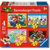 Ravensburger - Super Mario, Puzzle Bambini 4+ Anni, 4 Puzzle Da 12-24 Pezzi | Include 4 puzzle di Super Mario da 12, 16, 20 e 24 pezzi progressivi, giochi educativi e divertenti, idea regalo dai 4 anni.