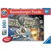 Ravensburger Puzzle per bambini Ravensburger 13366 - Sulla stazione spaziale - Perché? Perché? Poster informativo «Why Puzzle», formato XXL +, da 100 pezzi, per appassionati dello spazio a partire dai 6 anni
