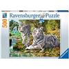 Ravensburger, Puzzle 500 pezzi, puzzle da adulti, dimensione 49x36 cm, stampa di alta qualità, foto paesaggi arte animali, Gatti