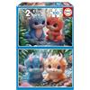 Educa - Puzzle Mostri Adorabili | 2x100 pezzi Puzzle Set | Mostri Colorati, Bambini | dai 6 anni (20224)