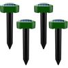 funfunfly 4X Repellente Solare per Talpe - Solare Repellente Zanzare - Repellente Ultrasuoni per topi, Impermeabile Scaccia Talpe Solare - Triangle