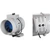 Blauberg Estrattore BI-Turbo 31,5cm + Cavo - 1750m3/h con Termostato