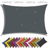 QIAQ Tenda parasole rettangolare, 5 x 7 m, 95% UV, protezione solare da giardino, baldacchino, impermeabile, per giardino, patio, feste, pergola, balcone, grigio scuro