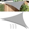 Kezidhp Tenda a Vela Triangolare 2,5 x 2,5 x 3m, Tessuto HDPE Polietilene Traspirante, Protezione UV 95%, Tenda da Sole Esterno per Giardino Terrazzo Balcone(Grigio),Tenda parasole impermeabile