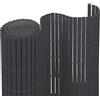 Lospitch Recinzione in PVC per la Privacy, 90 x 900 cm, Resistente alle intemperie, per Giardino, Balcone, terrazza, Frangivista Decorativa, Canniccio Paravista, Tappetino Protezione, Grigio