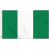 Petite Pine Bandiera della Nigeria, grande 90 × 150 cm 150D bandiera all'aperto nigeriana, decorazione da giardino con occhiello in ottone