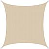 AMANKA Tenda da Sole UV - 3x3 Quadrato di HDPE - Telo di Protezione Solare Balcone Giardino Beige