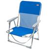 AKTIVE 62605 - Sedia da spiaggia pieghevole fissa in alluminio, 55 x 34 x 71 cm, con maniglia