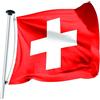 FLAGLY Bandiera svizzera di alta qualità, 100 x 100 cm, in poliestere 115 g/m², robusta e resistente alle intemperie, con occhielli (100 x 100 cm, Svizzera)