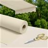 Byour3 - Tessuti Per Tende Da Sole Ombreggiante Gazebo -stoffa al metro per Esterno in Dralon Traspirante Frangisole Frangivento Anti Uv Per Pergola Copertura Solare No Pvc (Avorio, 140 cm)