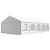 TOOLPORT 5x10 mTendone per feste PREMIUM PVC bianco 100% impermeabile Gazebo da giardino Tendone da esterno Tenda party
