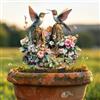 Generic Coppia di colibrì su albero in acrilico da giardino, decorazione acrilica per interni ed esterni, idea regalo per ornamenti in vaso di fiori e abbellimento del paesaggio, adatto per cortili e prato
