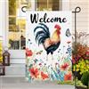 Generic Bandiera da giardino a forma di pollo per esterni, verticale su entrambi i lati, in iuta, benvenuto, giardino, piccola bandiera per cortile, decorazione per la casa, casa per le vacanze, fattoria