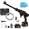 Aartner Rondella ad alta pressione, max 120 bar, pressure Washer, 2 batterie agli ioni di litio portatile, con tubo da 5 m, ugello girevole 6 in 1 e 180°, spruzzatore di schiuma, ecc