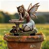 Generic Palo da giardino in acrilico con fata autunnale, decorazione acrilica per interni ed esterni, idea regalo per ornamenti in vaso di fiori e abbellimento del paesaggio, adatto per cortili e prato